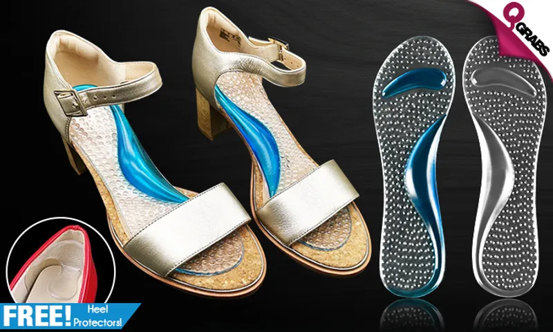 Silicone Gel Insoles with FREE Heel Protectors!